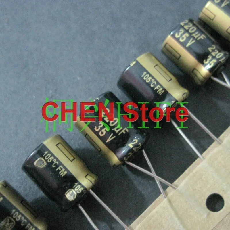 20PCS/lot matsushita FM 35V220UF 10X12.5MM 8X15MM ultra low internal resistance Electrolytic Capacitor 220uf 35v free shipping