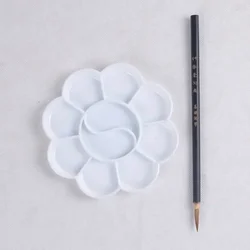 Paleta de plástico de 4 tamaños, bandeja de pintura alternativa de arte, suministros escolares de acuarela para aceite acrílico, artesanía de polipropileno Gouache DIY