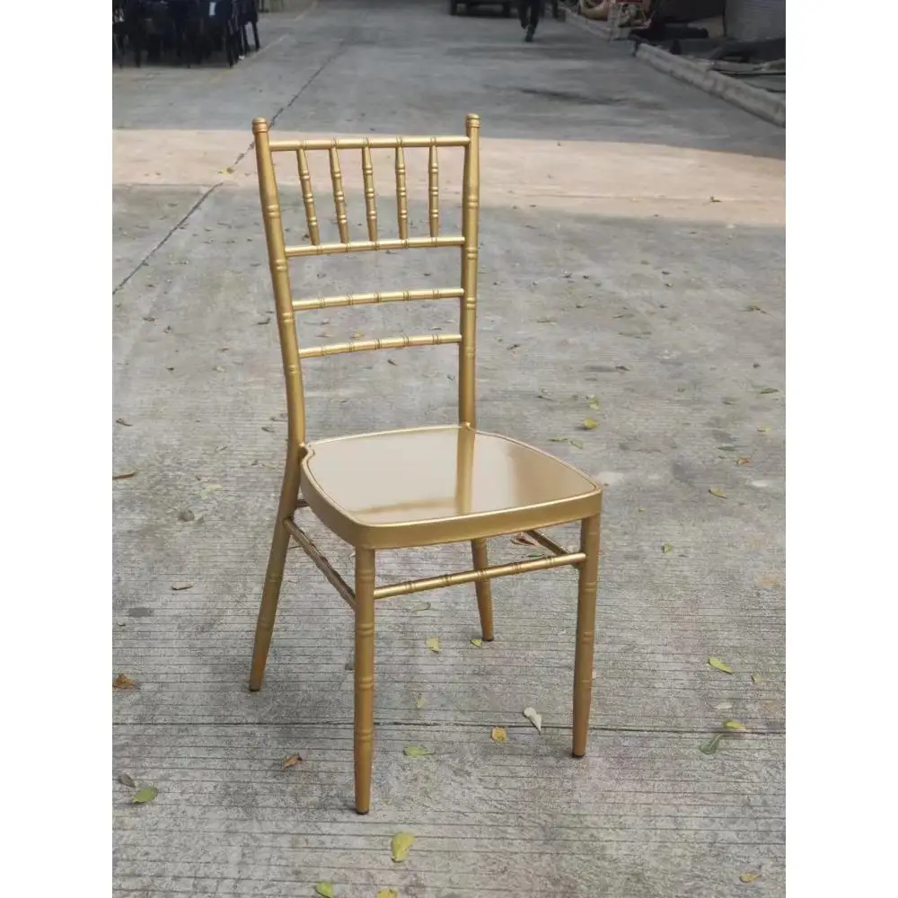 Modern Gold Iron Chiavari Chair Hotels Outdoor Weddings Party Wholesale Chiavari Chair Made Durable Event Hall Banquet