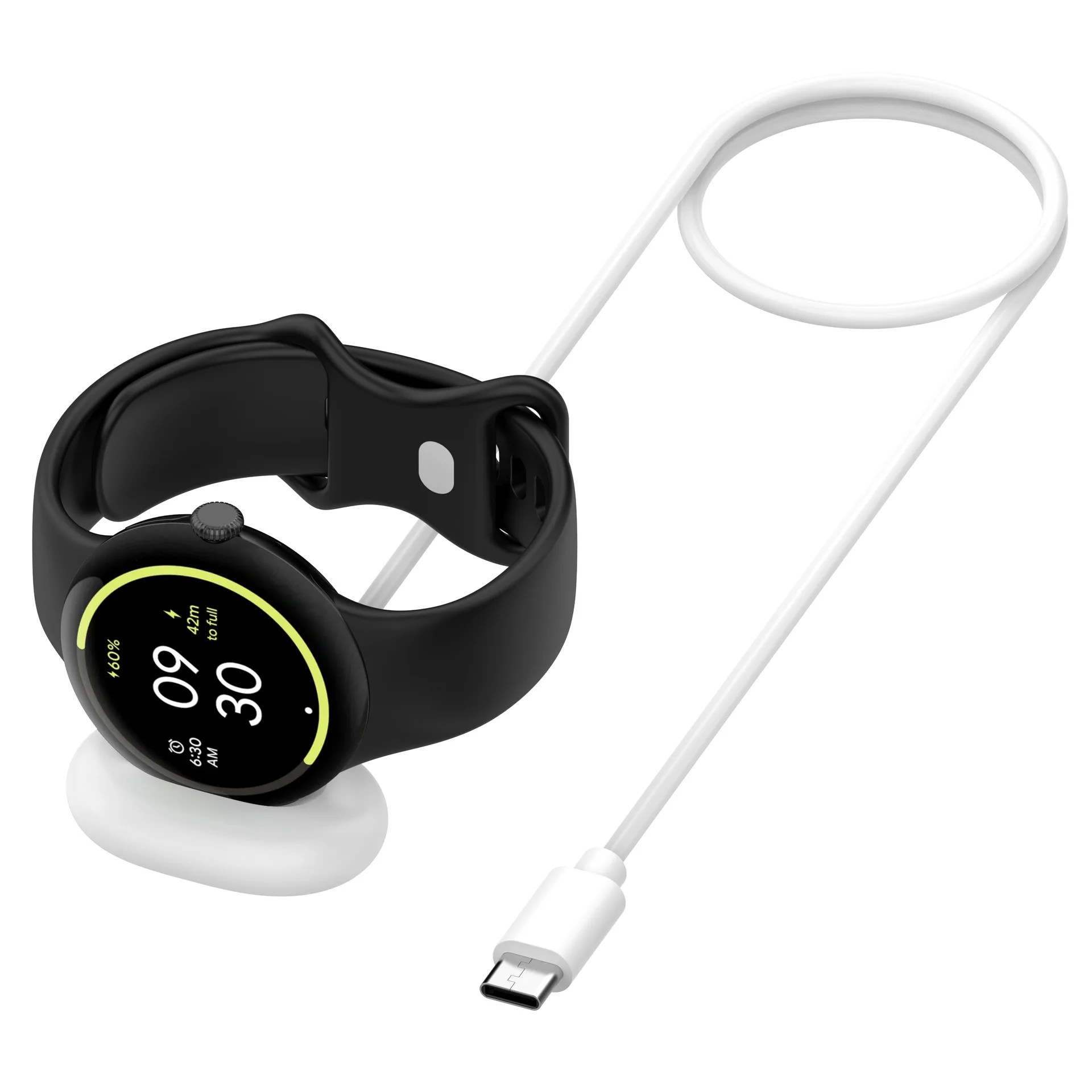 

For Google Pixel Watch 4 41mm 45mm Magnetic Fast Charging Station 100CM Charging Cable Base Type-C Charging Power Charge