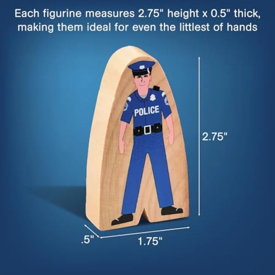 Jouets constructifs, aide communautaire en bois, 25 pièces, bloc de bois, ensemble de figurines de jeu, indépendant, inclus et divers bois T