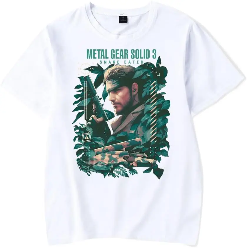 Metal Gear Solid Tee Boys Girls Fashion Gaming T-Shirt Men Women Cool Short Sleeve Shirts XXS-4XL