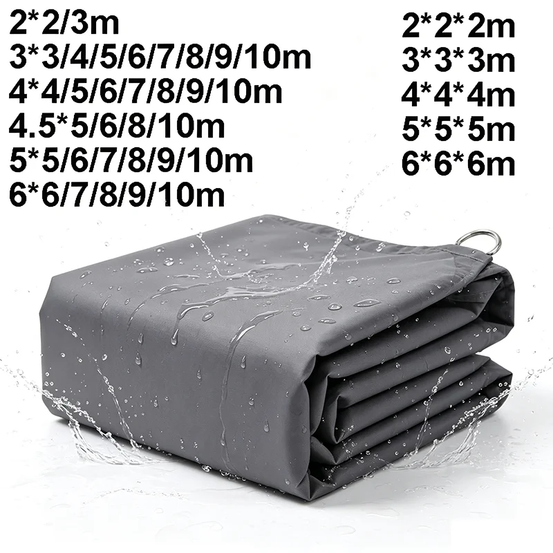 Sunshade Sail Waterproof 2*2 4*4 6*6 3*3*3m Large Sun Shade Sail Oxford Cloth Anti-UV Tarp Camping Rain Awning Outdoor Tarpaulin