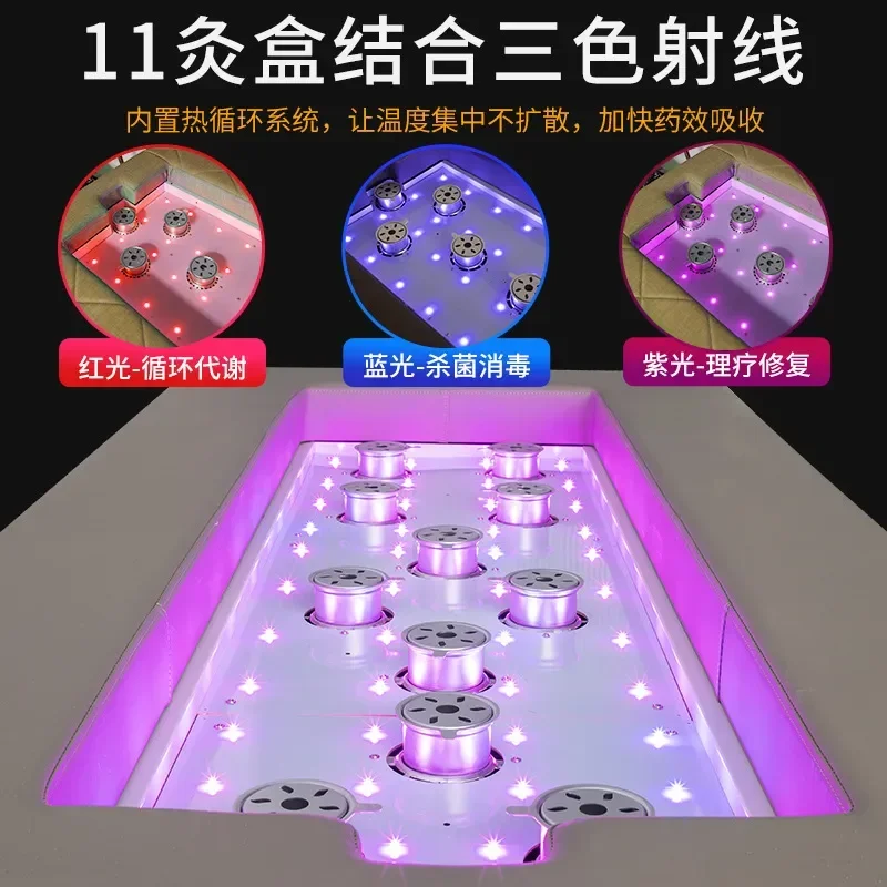 Bojo Moxibustion Hair Treatment Shampoo Bed with Water Circulation and Fumigation Function Thai Style Ear Bed for Barber Shop
