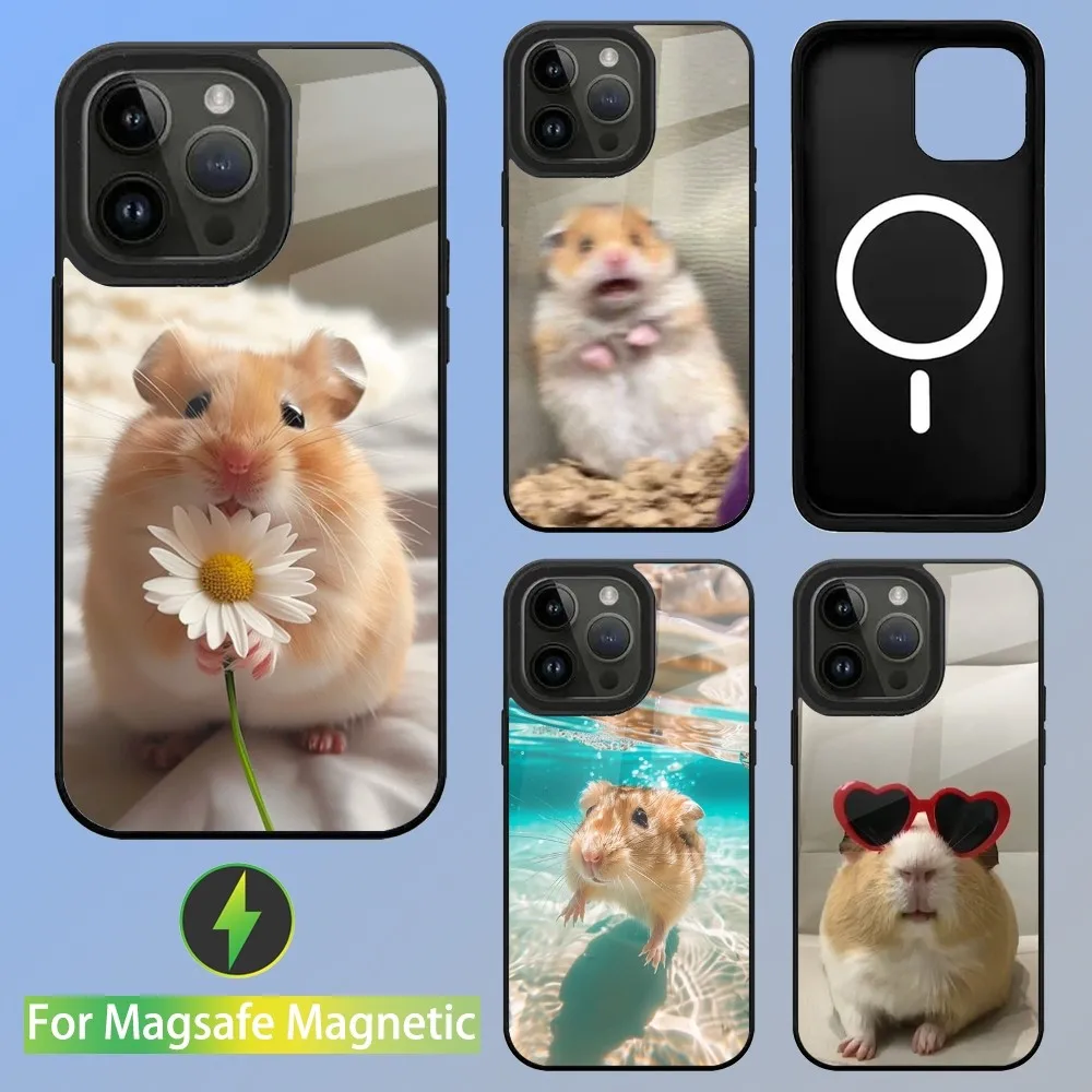 

Lovely Pet Hamster Phone Case For iPhone 15,14,13,12,11,Plus,Pro,Max Mini Magsafe Magnetic Wireless Charging