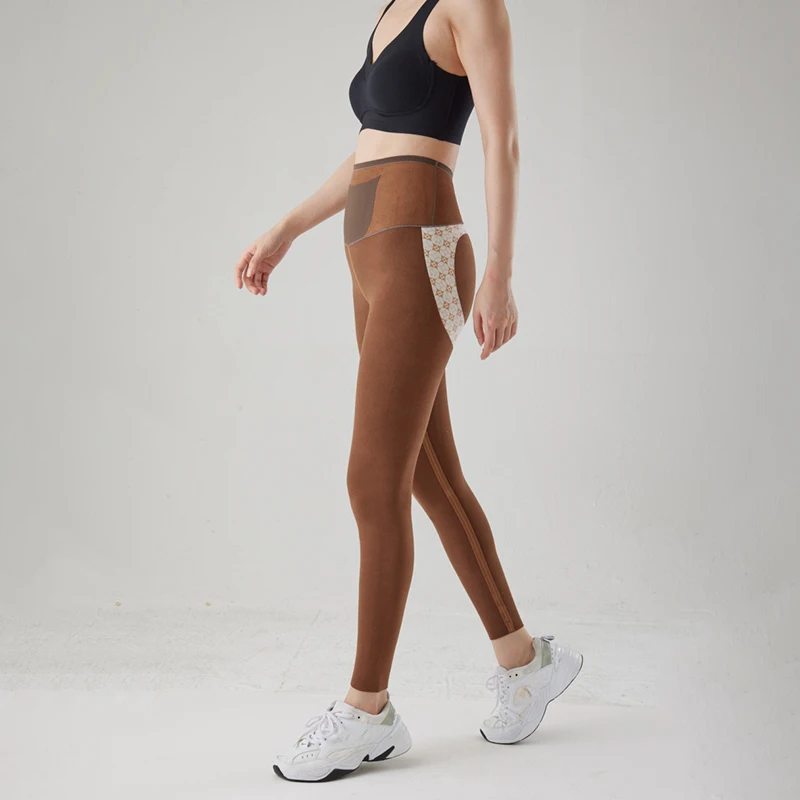 Pantalones de Yoga ceñidos con cintura para mujer, mallas cálidas de lana gruesa para levantamiento de cadera, ropa deportiva para Fitness, mallas de Yoga de invierno