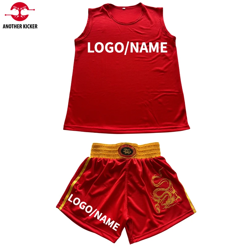 

Muay Thai Shorts Men Women Kids Sanda Wushu Boxing Uniform Custom Logo Gym Martial Arts Wrestling Kickboxing Training Fight Wear