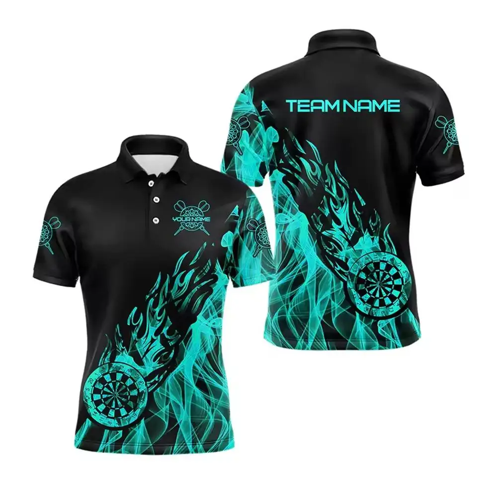 قمصان بولو رجالية مخصصة منقوشة بسهام أسماء الفريق والشعارات للأفراد والفرق ملابس يومية غير رسمية للرجال