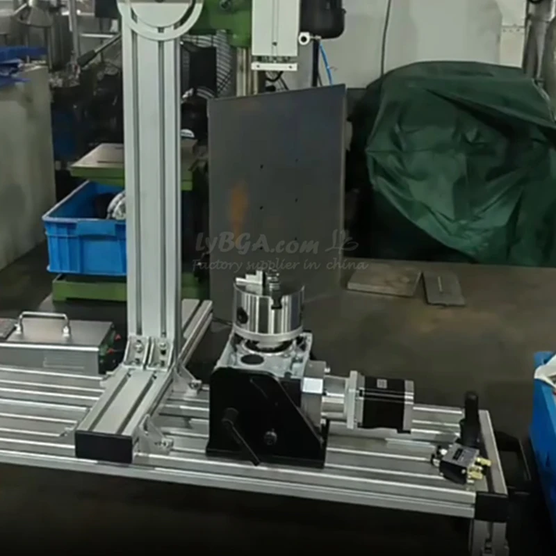1:10 Reduction Ratio Vertical Laser Welding Rotary Table D100 D125mm Chuck Top Needle Auxiliary Fixture For Ring Seam Welding