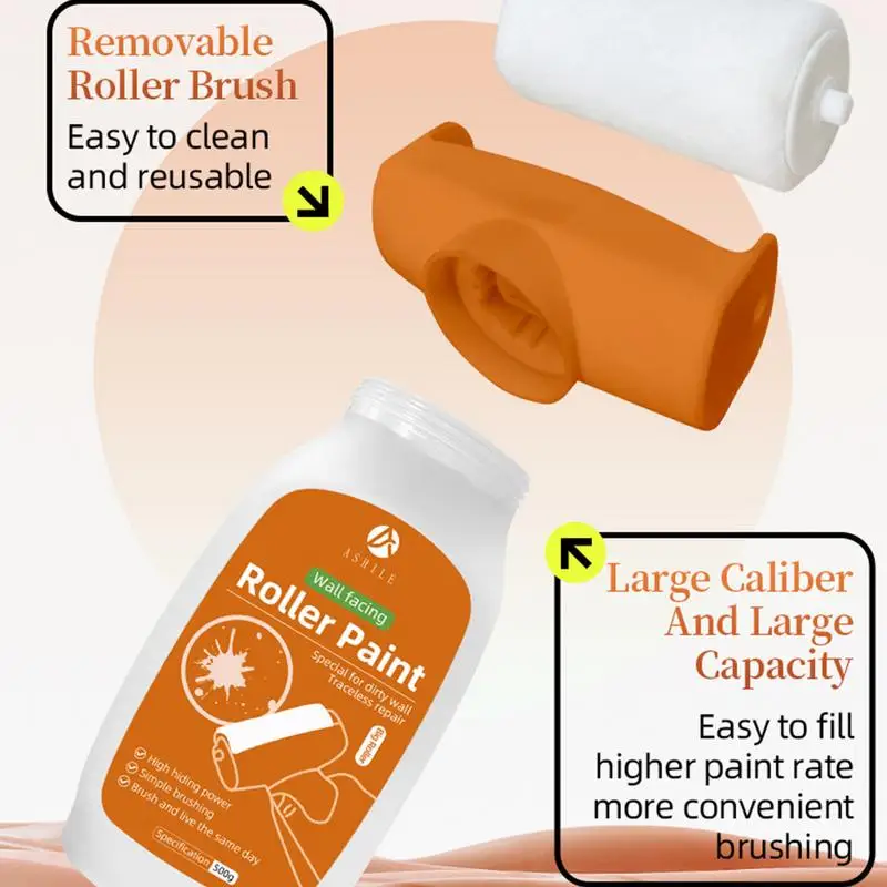 Imagem -05 - Portátil Touch up Paint Roller Wall Repair Brush Household Banheiro Cozinha Sala de Estar wc Quarto