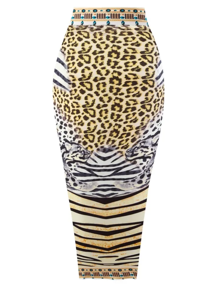 Retro Bikini Printed Fashion Two Piece Swimsuit And Cover Up With Skirt Tight Women's Bandage Summer Beach Luxury Elegant 2024