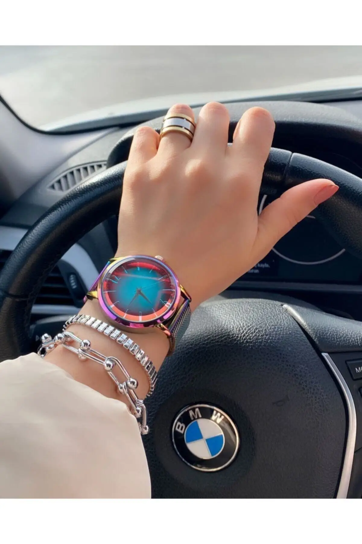 Magnet Cord Sleeve "Double Clock"/ "Dear", "school