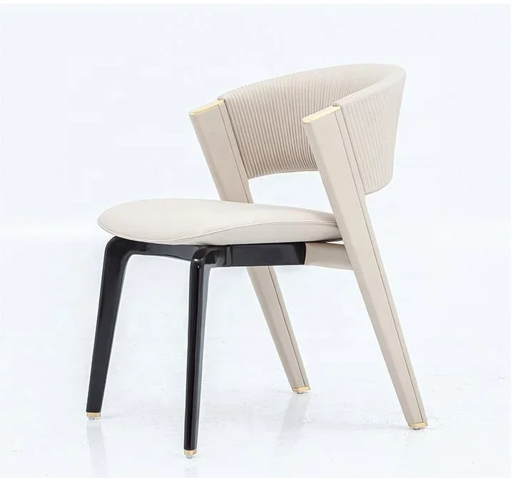 Modern Leather Dining Room Chairs Brushed Stainless Steel Dining Chair With Arm Dining Room Chair