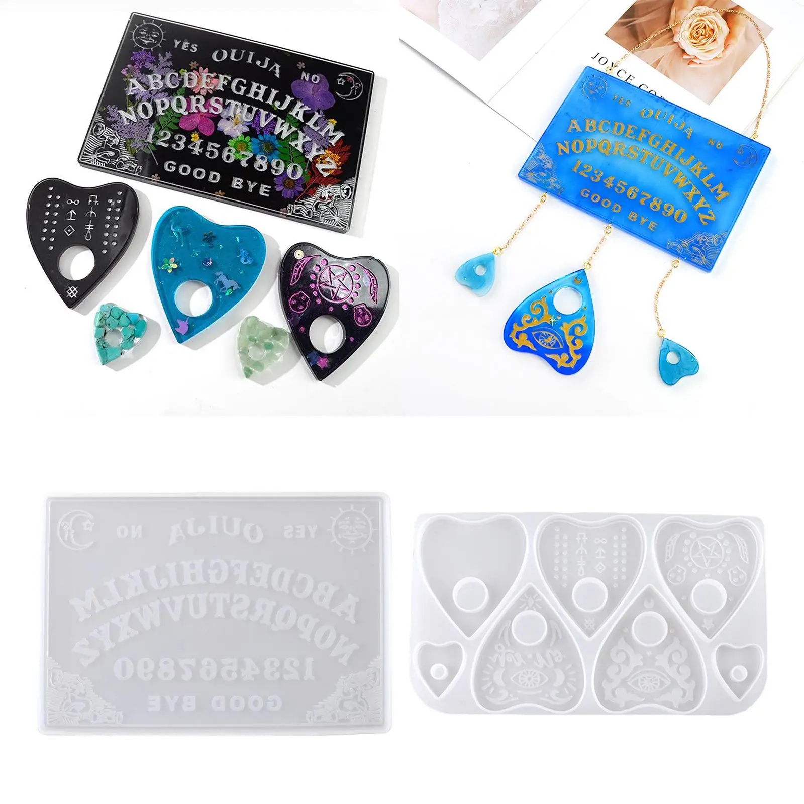 Ouija Planchette Silicone Mold Resin Jewelry Making Mold Epoxy Charms DIY Tool