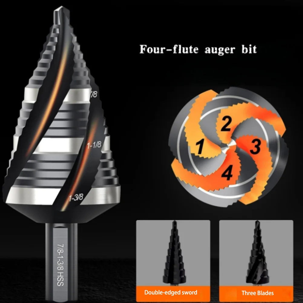 Drill Bit Nitriding Step Drill As Shown Step Drill Bit Set Engraved Step Markings Nitrided Finish DIY Projects
