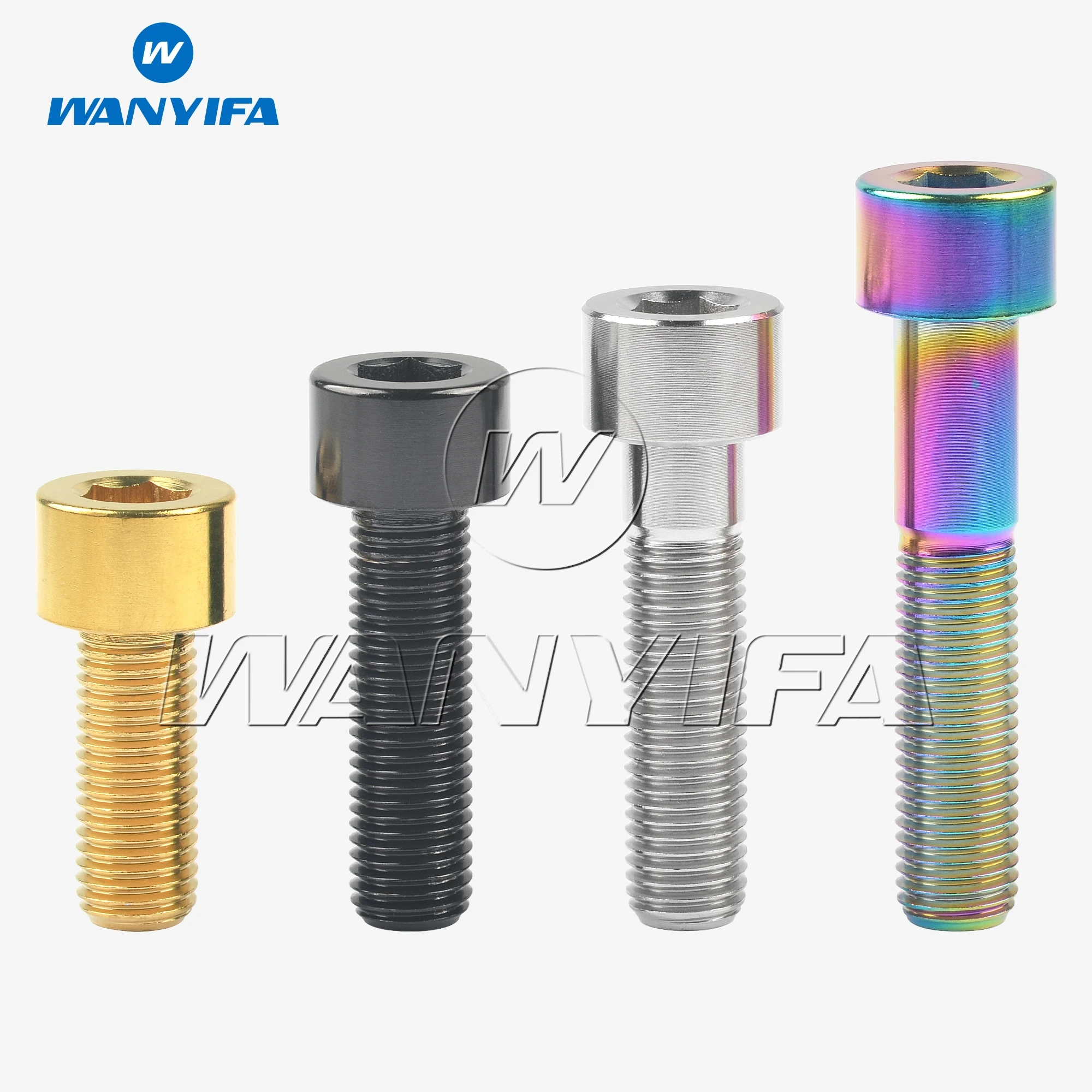 

Wanyifa Titanium Bolt DIN912 M10x20/25/30/35/40/45/50/55/60mm 1.25mm Socket Cap Allen Head Square Screw for Motorcycle Car Bike