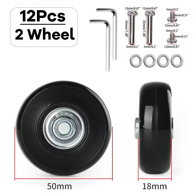 Silent Suitcase Wheels Rubber Trolley Luggage Casters High-Quality Durable Travel Bag Wheel Repair Accessories for Quiet Rolling - Image 10