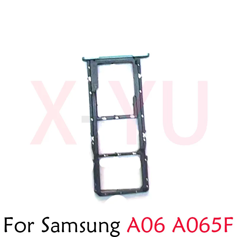 10 Uds para Samsung Galaxy A06 A065 bandeja de tarjeta SIM adaptador de soporte de ranura piezas de reparación de enchufe