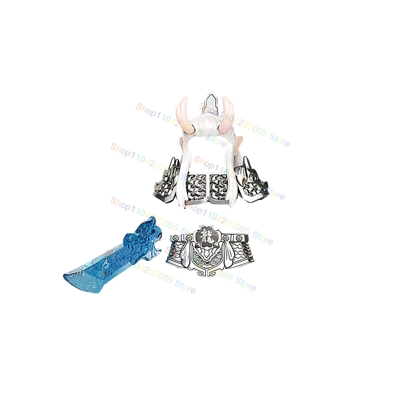 

MOC DR21 Chinese Myths and legends Donghai Dragon King Aoguang Nezha Assemble scene Bricks Building Block Figures Boy Toys Gifts