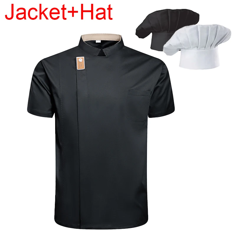 

Professional Chef Work Clothes Catering Cooking Suit for Tops and Cap Restaurant Kitchen Shirt Hotel Cook Jacket Waiter Uniform