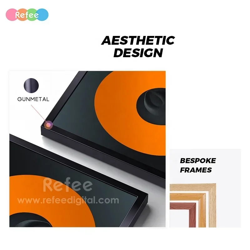 رائجة البيع 21.5 "32" 40 "55" شاشة فنية كبيرة الحجم صورة فنية NFT 4K عرض فيديو معرض واي فاي أندرويد LCD إطار صور رقمي