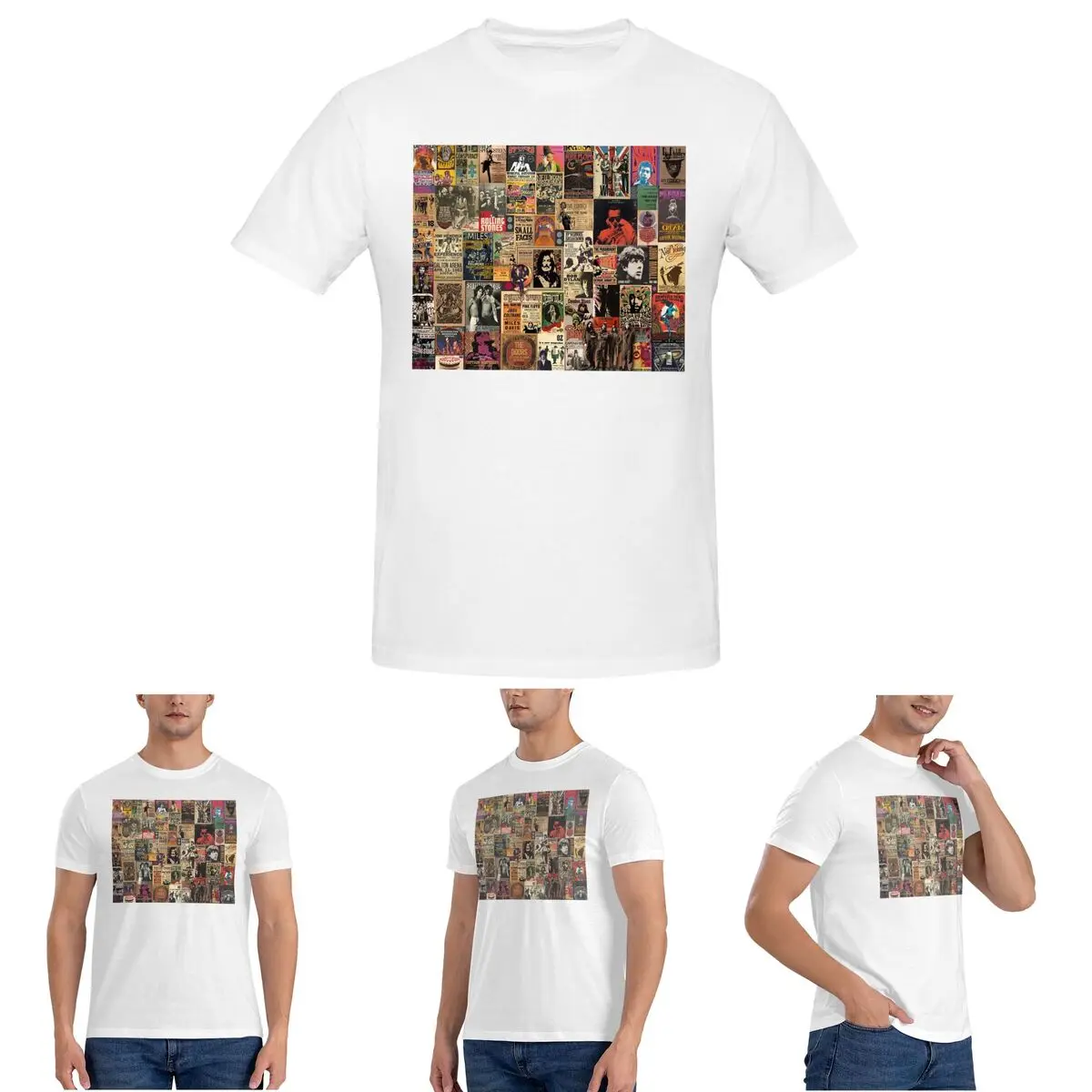 

Rock N' Roll Stories T-Shirt for Men Cotton Oversized T Shirts Men's Short Sleeve Round Neck Summer Clothes Tops S-6XL