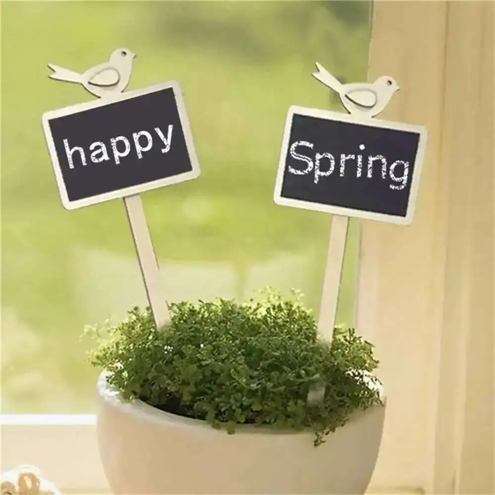10 Peças de Mini Placas de Ardósia Decorativas para Jardinagem, Estacas de Ardósia, Etiquetas de Florista e Marcadores de Plantas para Canteiros de Flores e Vasos
