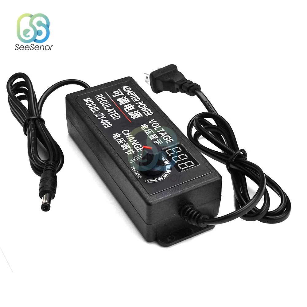 Adjustable AC To DC Power Supply 3V 5V 6V 9V 12V 15V 18V 24V 2A 3A 5A Power Supply Adapter AC100-220V to 12V 24V Volt Adapter