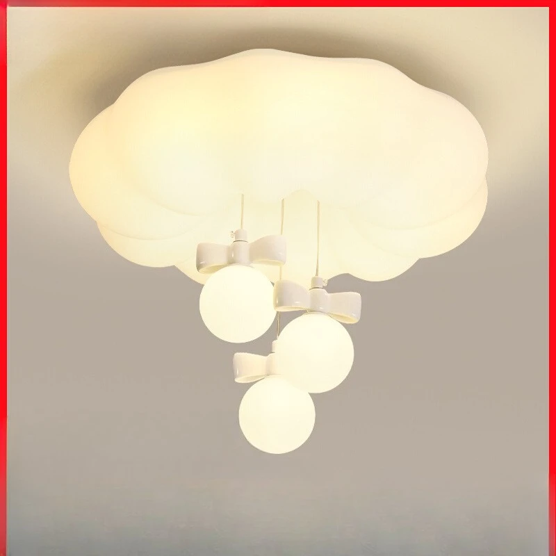 

Cloud Master Bedroom Chandelier Ceiling Light Cream Wind Warm Romantic Creative Bedroom Light Zhongshan Lighting
