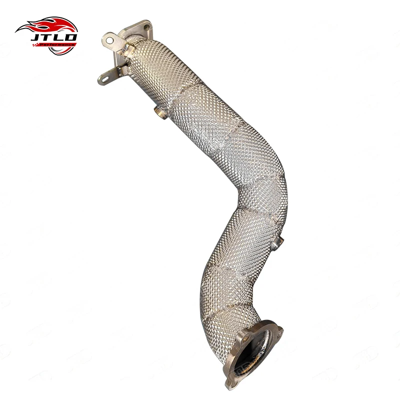 Stainless Steel Straight Pipe Exhaust Downpipe For Mercedes BENZ SLC 300 W204 C200 M271 Four-cylinder M274 With Heat Shield