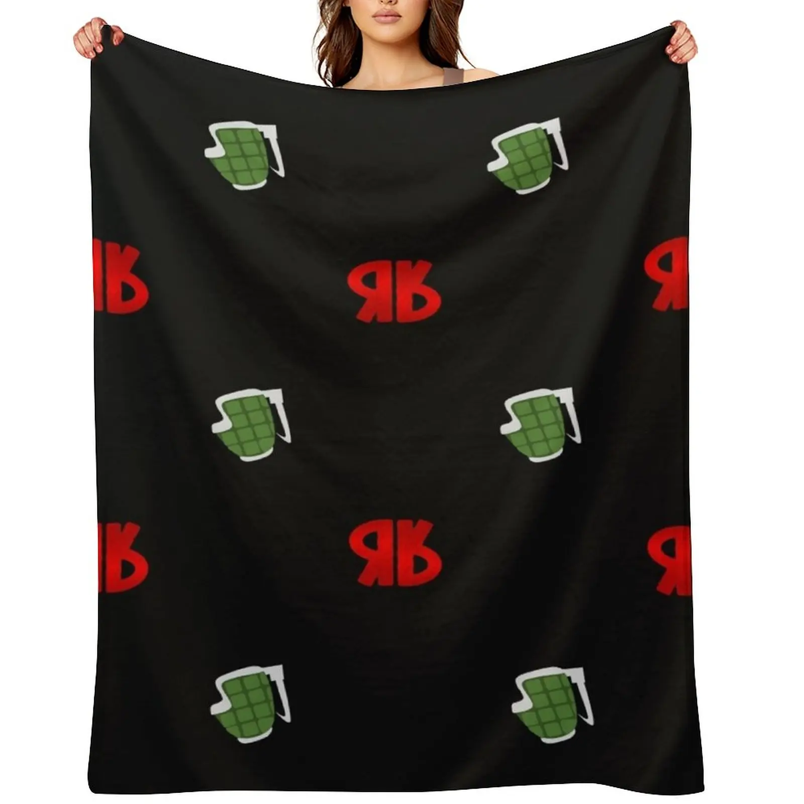 

Kiribaku Symbols Throw Blanket Flannel Fabric Cute Plaid sofa bed Soft Big Blankets