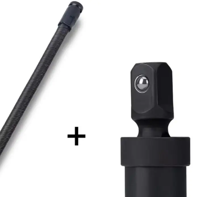 14 Inch Flexible Shaft Extension Rod 1/2 Square Drive For Confined Areas Mechanical Maintenance Garage Power Tools
