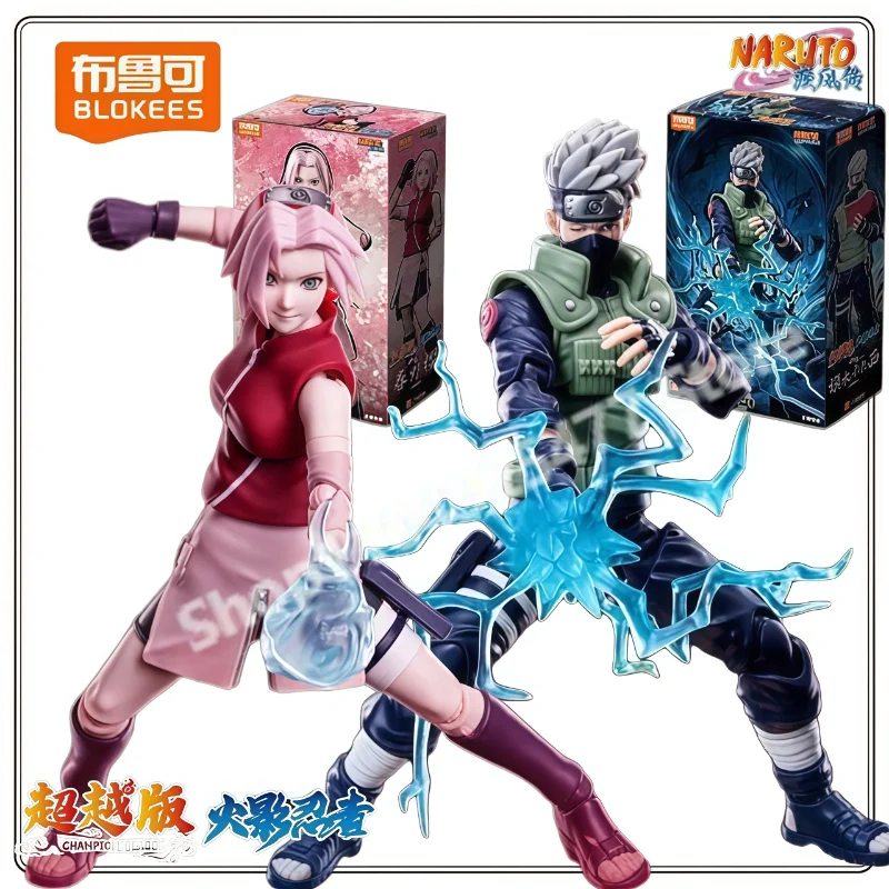 New Blokees Naruto Shippuden Champion Class - Kakashi Hatake Sakura Haruno Assembled Action Figure Model Kit Figures Gifts