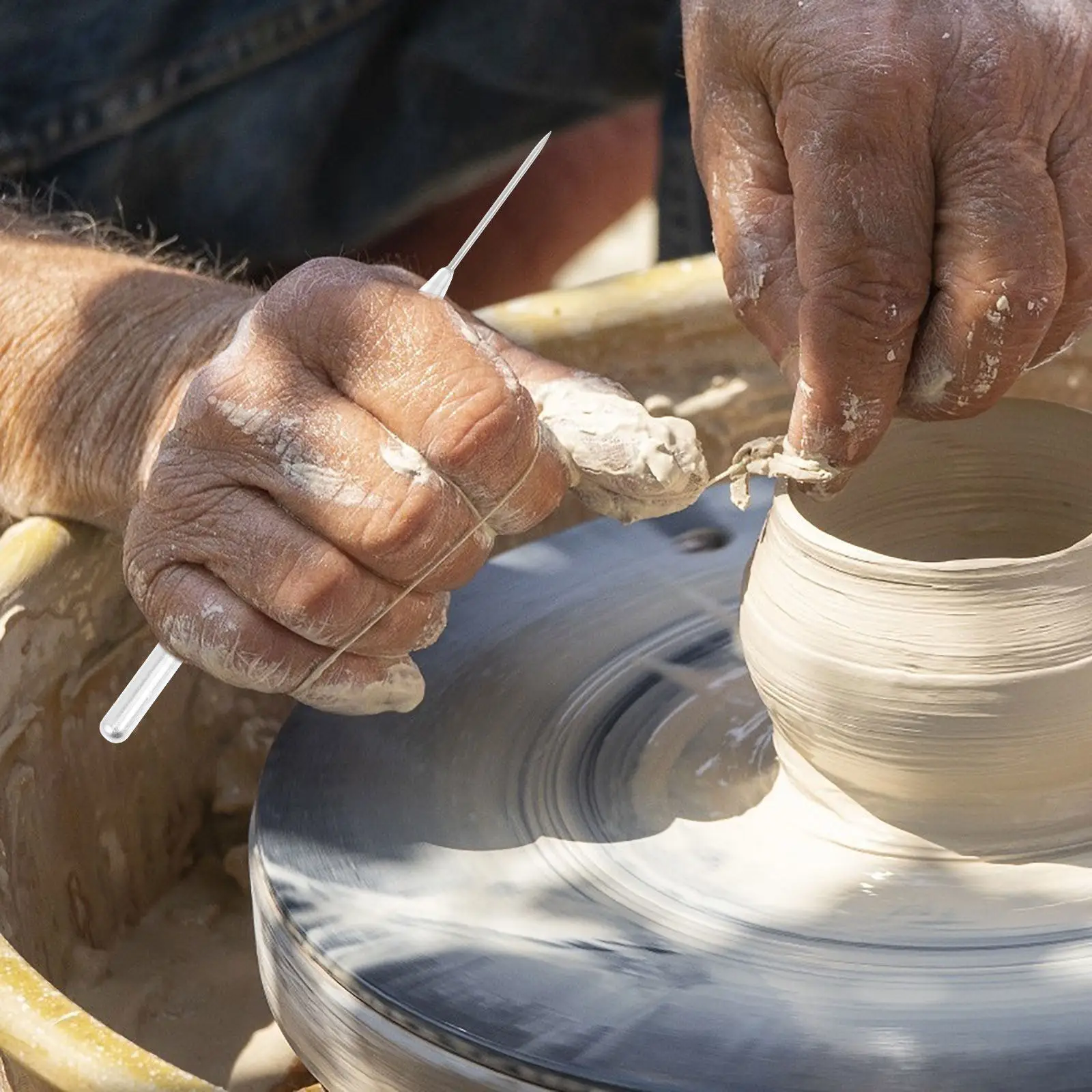 4Pcs Clay Needle Tools Stainless Carving Needles for Detailing Sculpture Modeling Clay Crafting DIY Art Biscuit