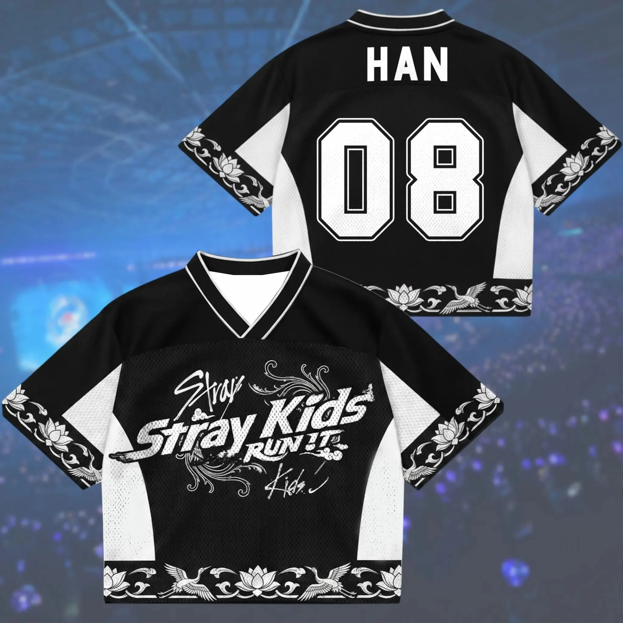 Replica Y2K Concert Fan Family Matching T‑Shirt,3D Printed Rose 01 Graphic Mesh Jersey Tops for Adult Kids Street Fashion Tee