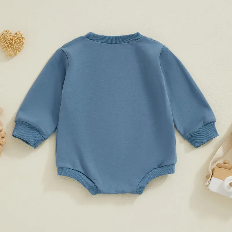 6 to 18 Months Baby First Birthday Bodysuit Spring Autumn Clothes Long Sleeve Crew Neck Letters Jumpsuit Baby Clothing