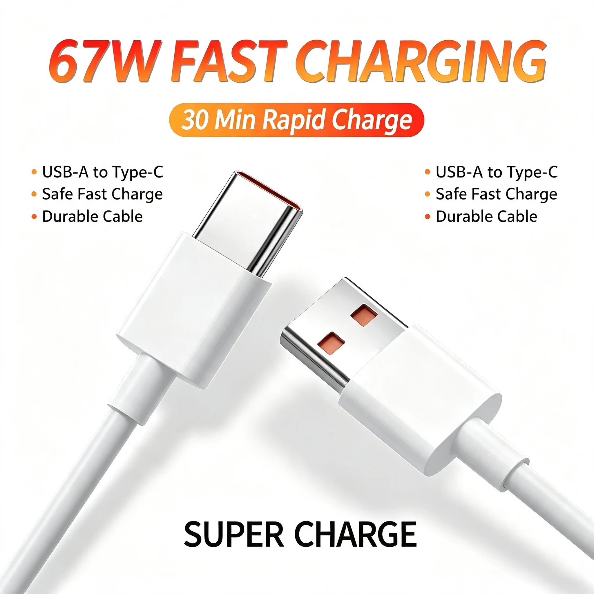 For Xiaomi 67W USB Super Fast Charger Power Adapter For Mi 12 11 6A Type C Cable For POCO X5 X4 Pro Note 9 10 11 Charging