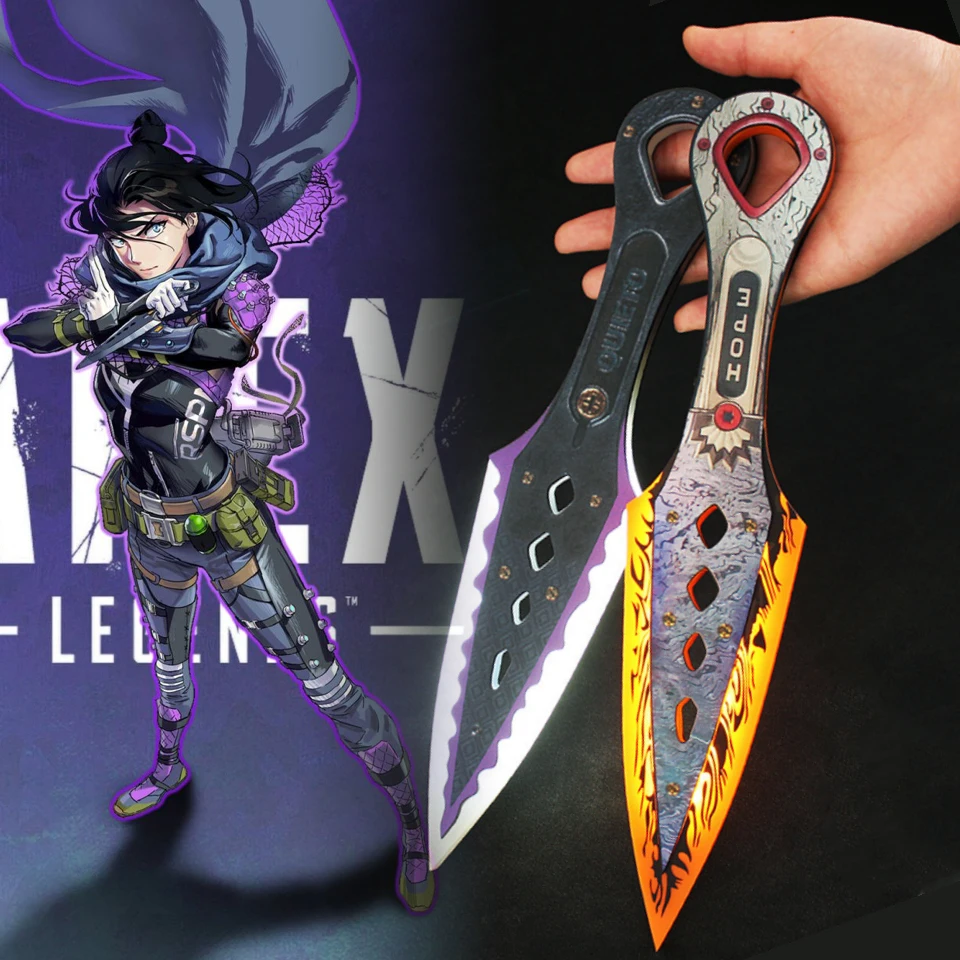 Luminous Apex Legends Kunai Katana Led Light Sword Anime Cosplay Prop Ninja Knife Real Size Japanese Katana Samurai Saber Toy