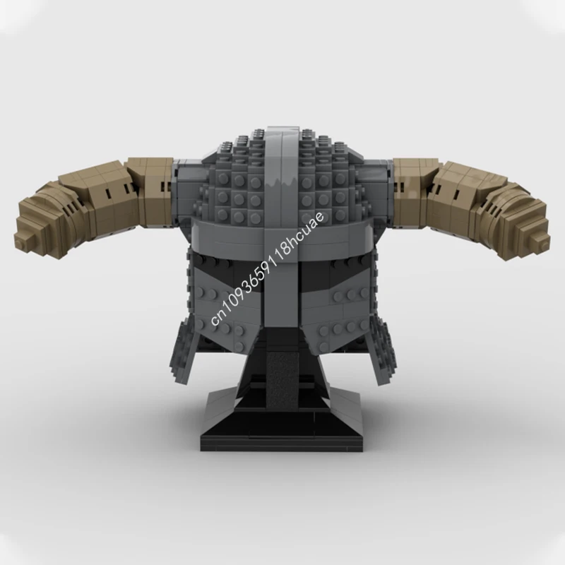 

607 шт. MOC Skyrimss-железный шлем, строительные блоки, рождественское творческое выражение, сделай сам, идеально подходит для индивидуальных проектов, подарок в виде задницы