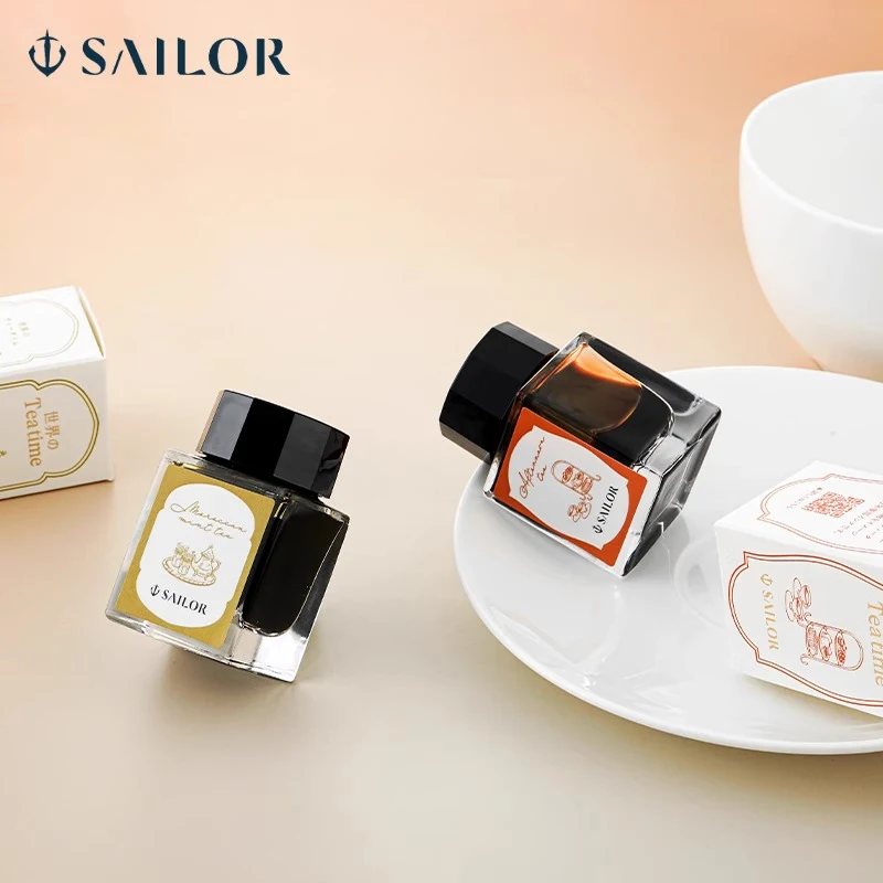 Tinta para Pluma Estilográfica Japan SAILOR Shule 'World Tea Time' Edición Limitada Afternoon Tea Fika, 20 ml