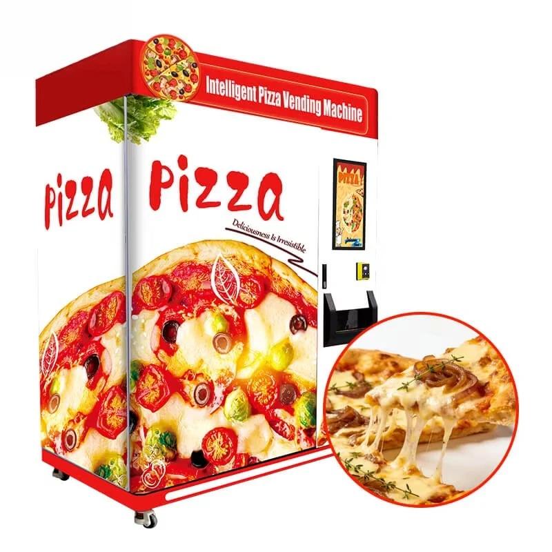 Custom 55 Inch Touch Screen Coin Banknote Qr Code Self-service Elevator Pizza Vending Machine Automatic
