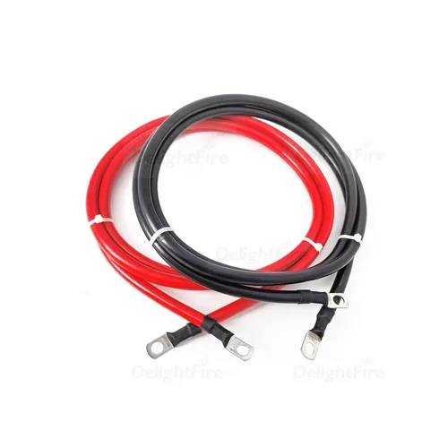 Cable inversor de batería Cable de silicona M6 M8 M10 Cables terminales negro rojo 8/6/4/3/0AWG cables eléctricos para Panel Solar automotriz