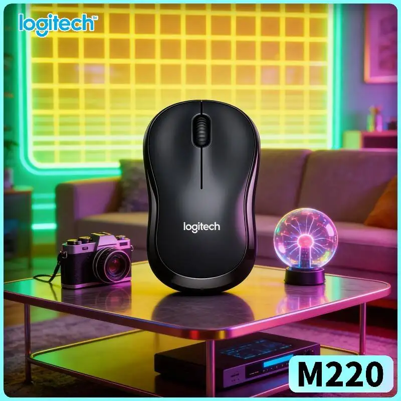 

Logitech M220 Silent Mouse Ergonomic Grip 3 Buttons 10m Range 1000 DPI 18-Month Battery Home Office Accessory