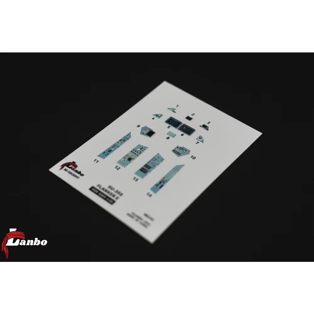 نماذج Lanbo قمرة القيادة المطبوعة ثلاثية الأبعاد SU-35S FLANKER-E 48141 لـ GWH 1:48 لمجموعة بناء النماذج