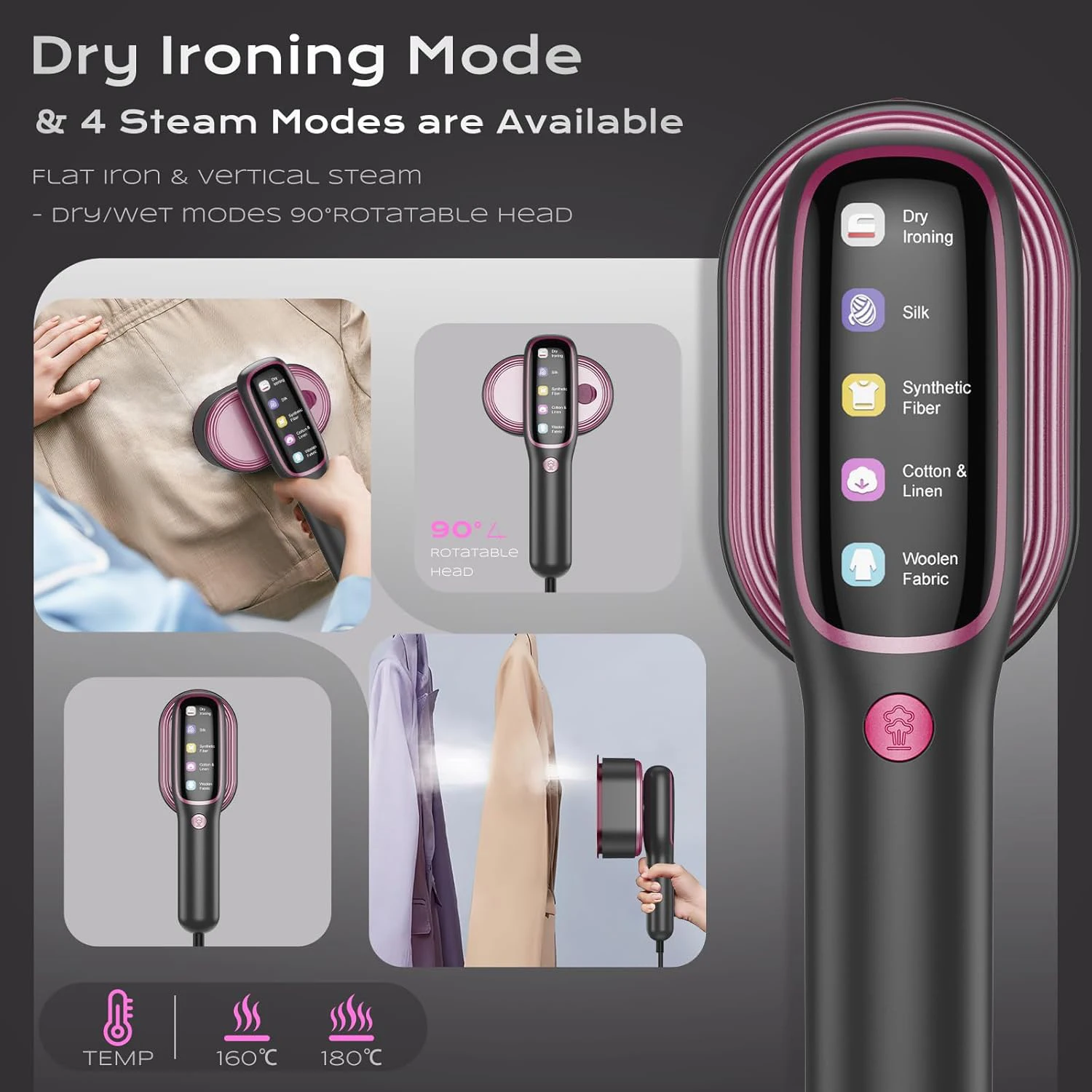 Portable Steamer Iron Steam Hanging Iron Professional Handheld 1200W Household Heating Portable Garment Steamer Clothing Surface image 3