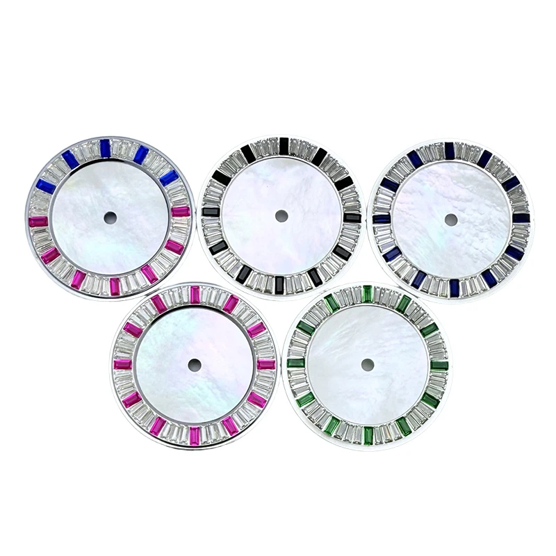 

NOOKIDA 28.5mm Watch Dial Fit NH35 NH36 3/3.8/4.2 o'clock Crown Automatic Movement Part Diamond Edge Watch Accessories