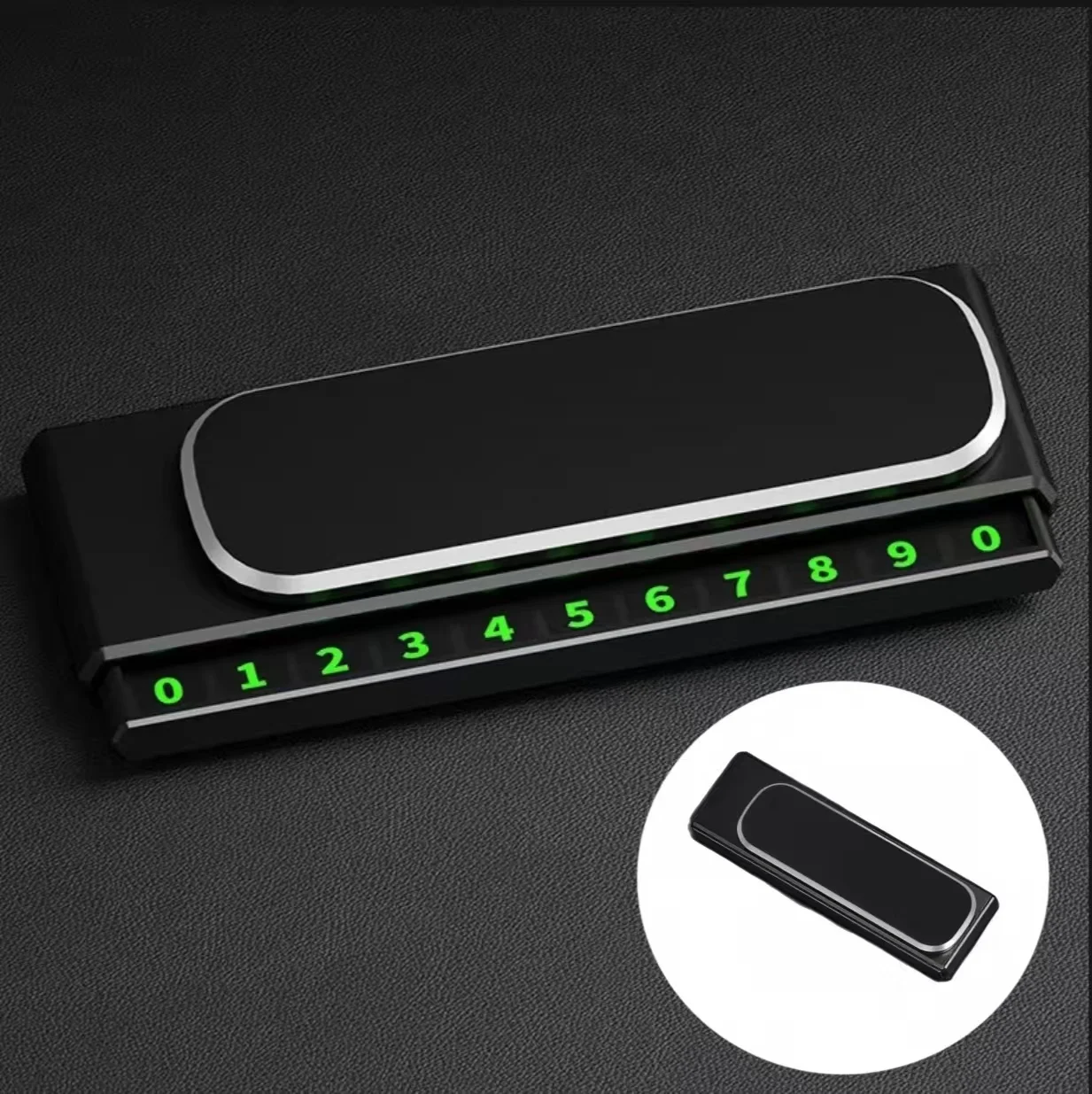 Mini Portable Phone Number Plate; Car Number Plate for Temporary Use; Multifunctional Parking Card; Car Accessory