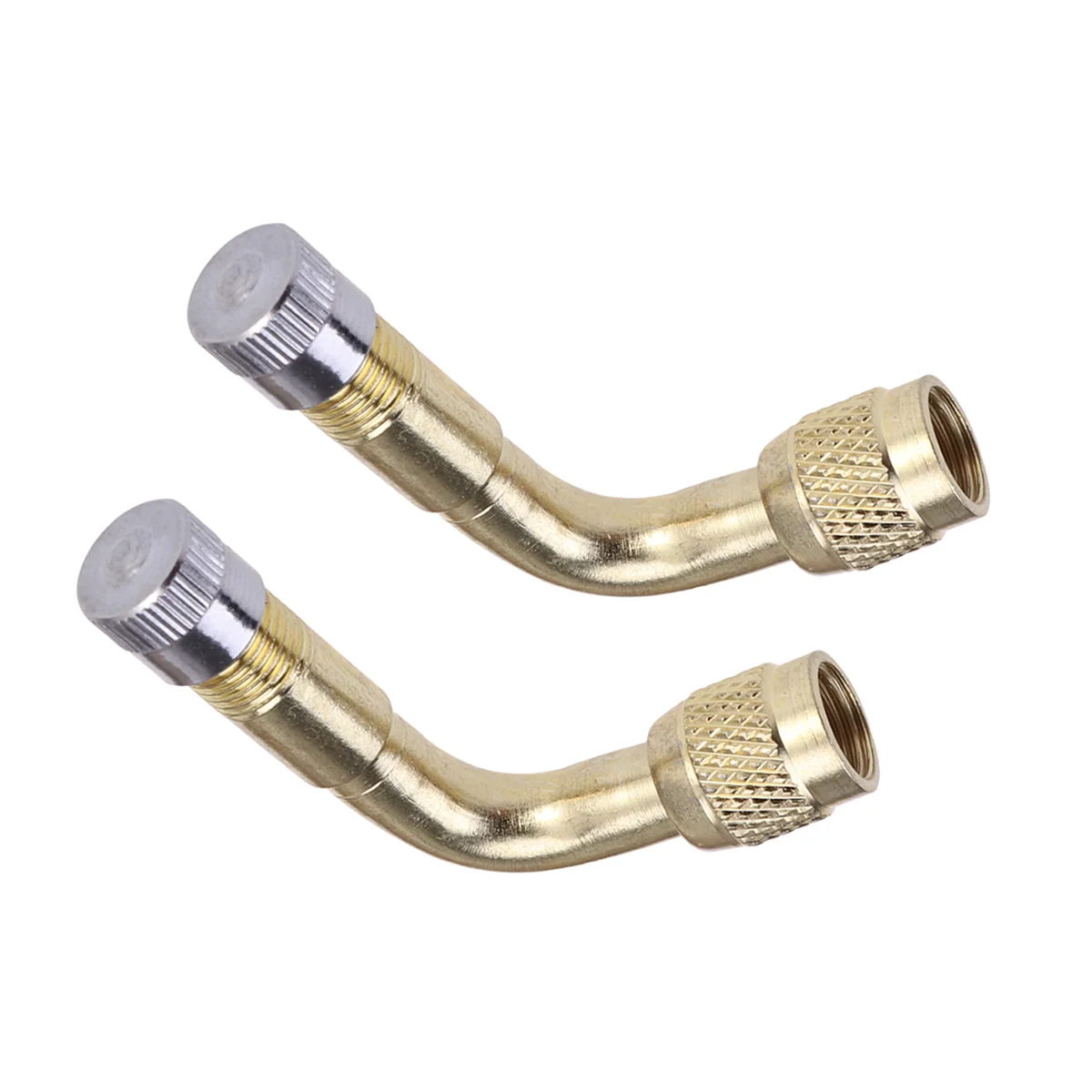 

2 Pcs Wheelbarrow Wheels Schrader Stem Brass Air Valve Inflatable Extension Adapter 90 Degree