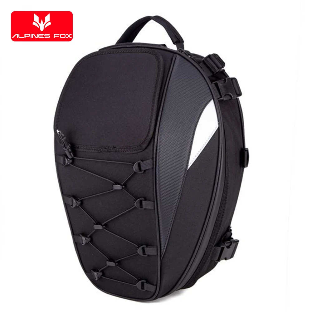 Waterproof Motorcycle Tail Bag Multifunction Motorcycle Rear Seat Bag High Capacity Motorcycle Helmet Bag Rider Backpack 37L