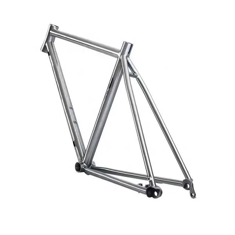 OEM / OCM lightweight customized Titanium Road Bent Handlebar and 700c Racing Bicycle Frame with Thru Axle Disc Brake